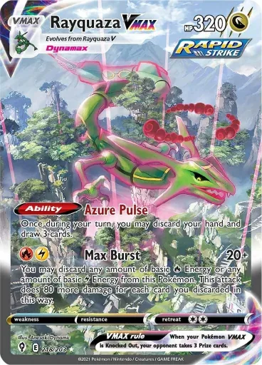 Rayquaza trading card
